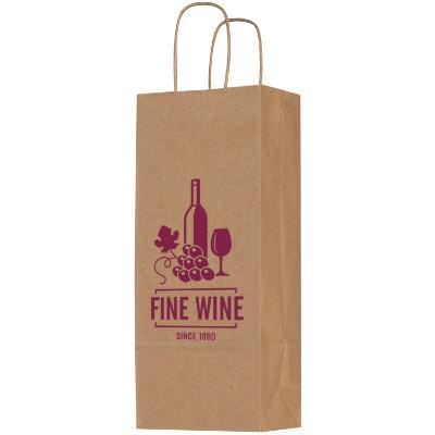 Kraft paper bag with custom logo.