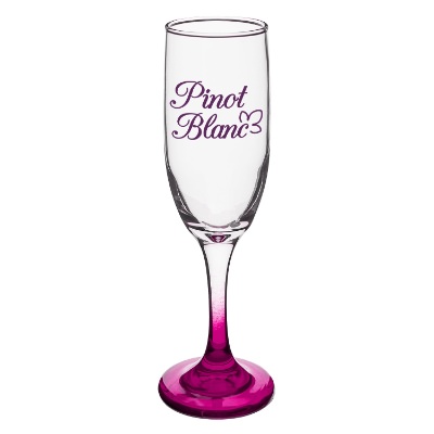 Pink flute with custom logo.