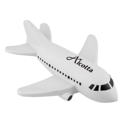 White foam stress ball with a custom logo.