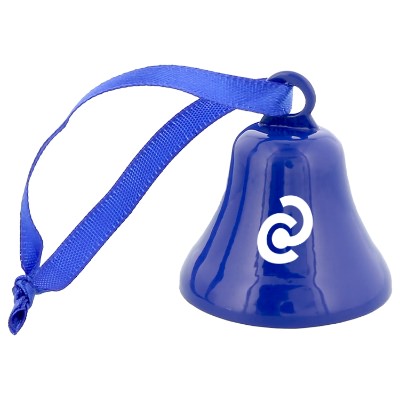 Blue metal ornament with a customized imprint