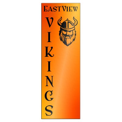 5x15 inch magnet square corners with full color imprint.