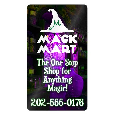 4x7 inch calendar magnet round corners with full color imprint.