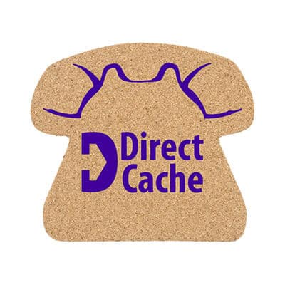 5 inch cork telephone coaster customized.