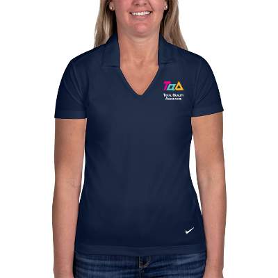 Blue full color custom dri-fit vertical mesh polo