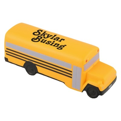 Yellow foam stress ball with a custom logo.