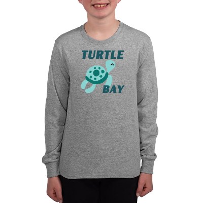 Full color youth athletic heather long sleeve t-shirt.