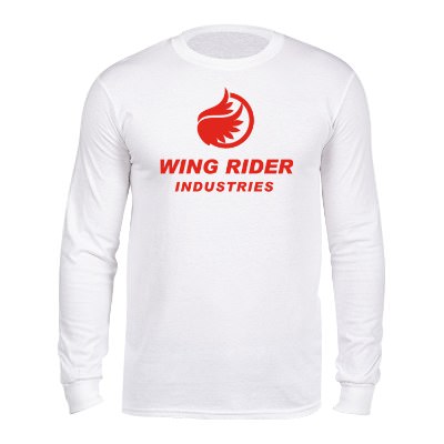White customizable long sleeve t-shirt.
