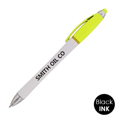 Plastic triple threat highlighter pen stylus.