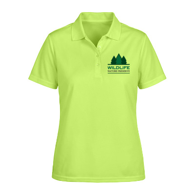 Customized safety yellow full color ladies' polo