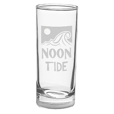 Clear shooter with engraved logo.