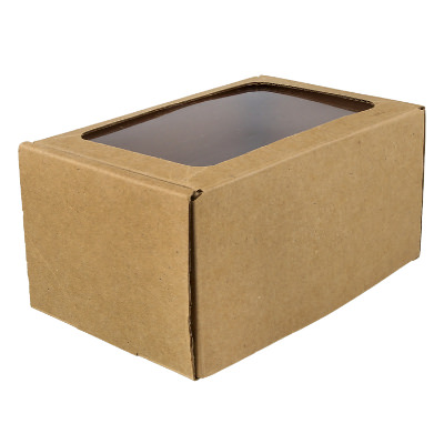 Blank kraft cardboard box.