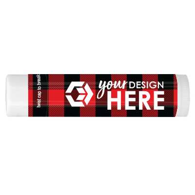 Red/black checkered background with a customized logo.