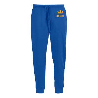 Royal fleece pant with personalized full color logo.
