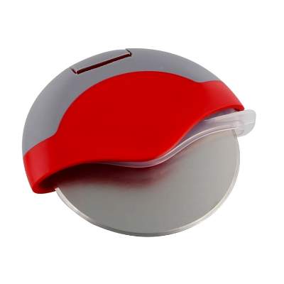 Stainless steel pizza cutter blank.