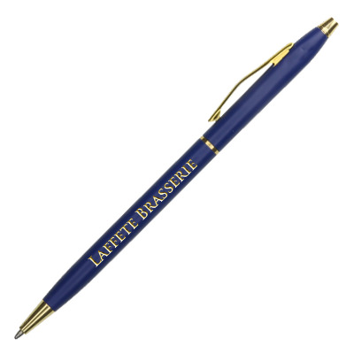 Metal tank deluxe gold pen.