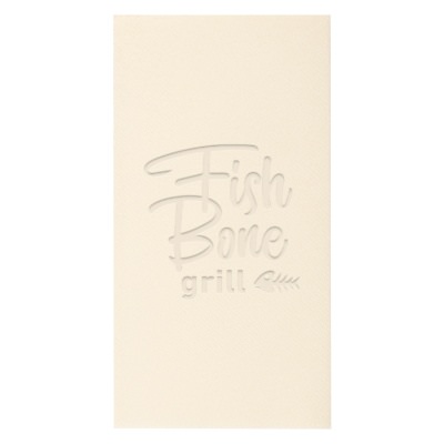 2Ply tissue red color debossed linen guest towel napkins branded.