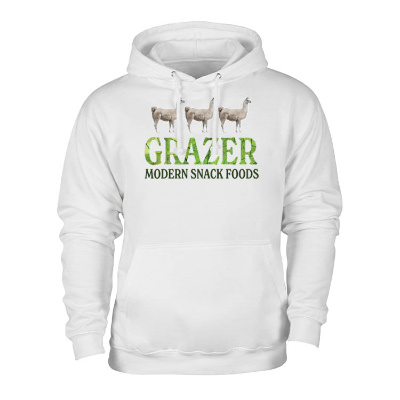 Personalized white blended hoodie with custom logo