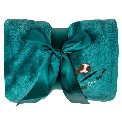 Embroidered gray plush blanket satin ribbon in 15 colors.