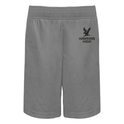Custom sport graphite youth performance short with one color logo.