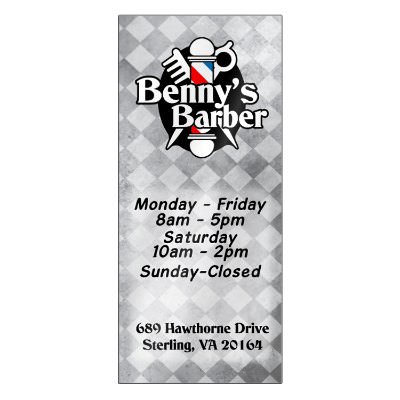 3 x 7-1/4 inch magnet sqaure corners with full color imprint.
