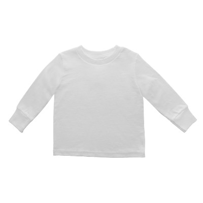 Blank White long sleeve toddler long sleeve t-shirt.