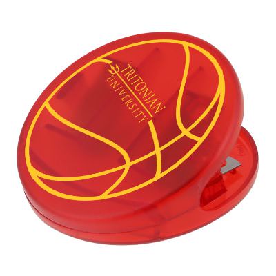 Plastic blue basketball chip clip customized.