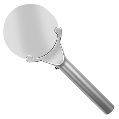 Blank silver plastic magnifier.