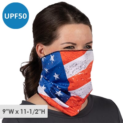 Poleyster microfiber stock design neck gaiter blank.