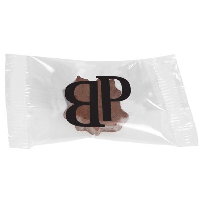 Clear individually wrapped maple leaf imprinted.