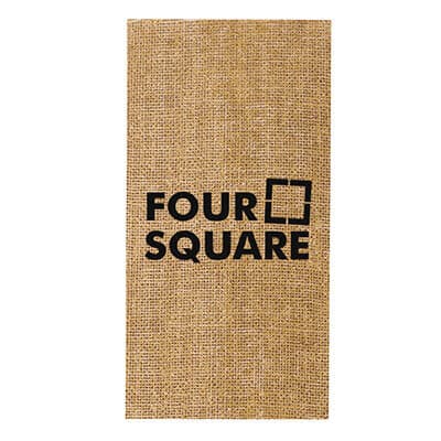 2Ply tissue burlap foil stamped guest towel napkins custom printed.