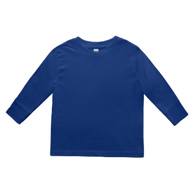 Blank royal long sleeve toddler tee.