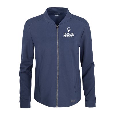 Ladies Navy Custom Full-Zip Jacket