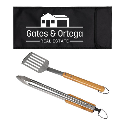 Bamboo tool kit with custom logo.