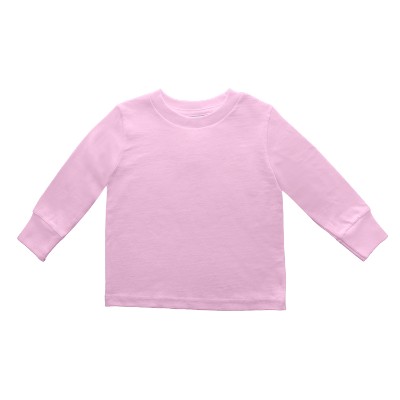 Blank pink long sleeve toddler long sleeve t-shirt.