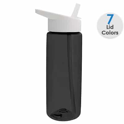 Tritan blue water bottle blank with flip straw lid in 26 ounces.
