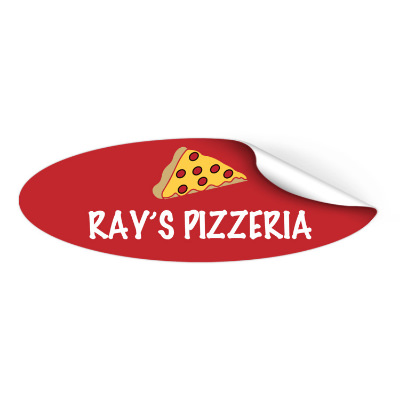 Personalized full color oval sticker imprint