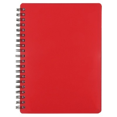 Violet purple notebook with zipper pocket.