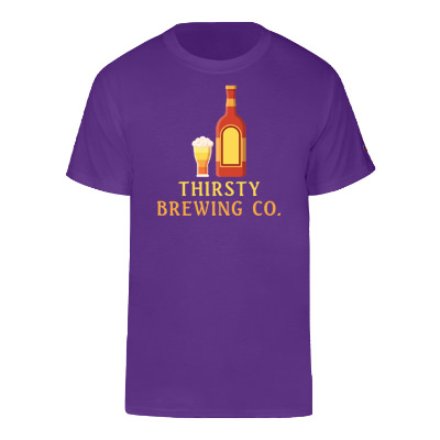 Personalized tempo teal short sleeve t-shirt with full color logo.