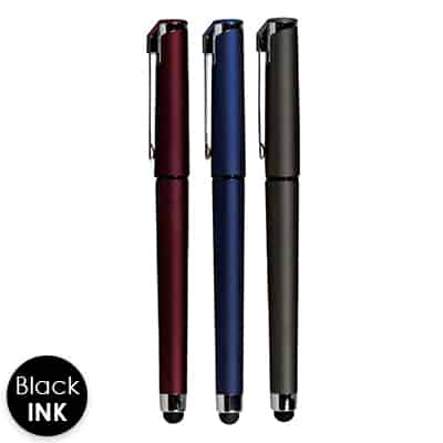 Blank chrome accented pens.
