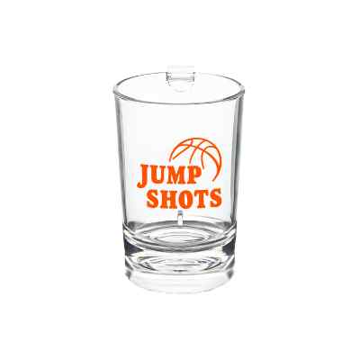 Arcylic clear shot glass with custom imprint in 2 ounces.