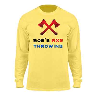 Yellow customized full color long sleeve shirt.