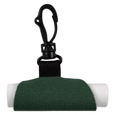 Blank hunter green lip balm sleeve available in bulk.