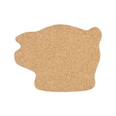 Cork piggy bank coaster blank.