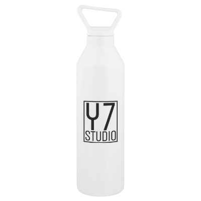 White powder bottle with custom logo.