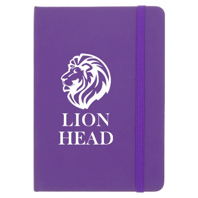 Personalized purple comfort touch bound journal.