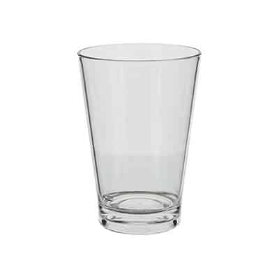 Acrylic clear beer glass blank in 14 ounces.
