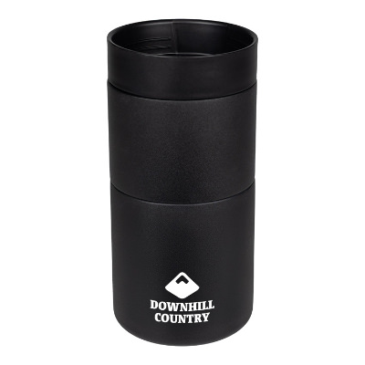 Black pour over set with custom logo.