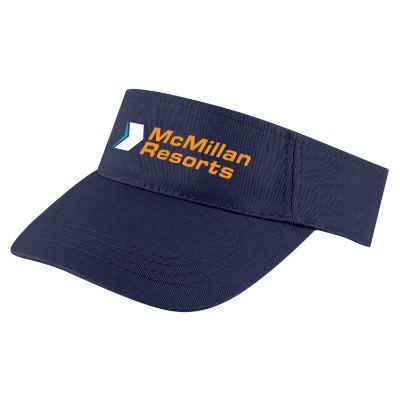 Navy Blue customizable full color cotton visor.