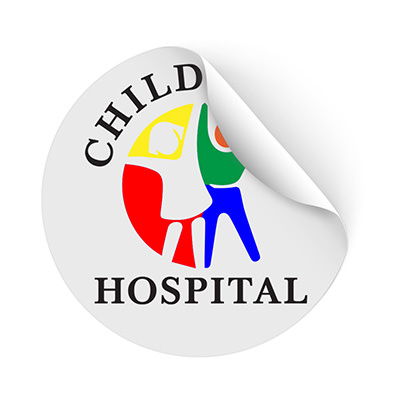 3-1/2 inches circle sticker with full color custom imprint.