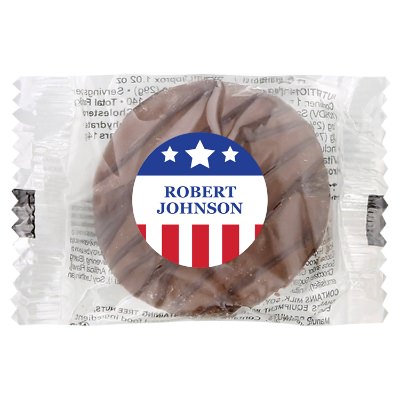 Milk chocolate packet with a customized imprint.